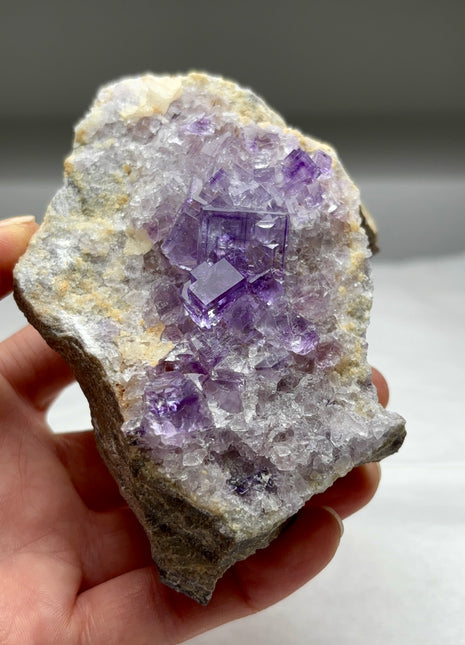 Gemmy Purple Fluorite from Llamas Quarry Collection # 396