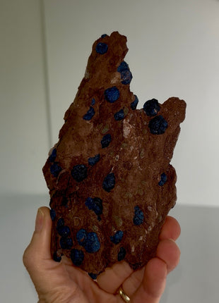 Sparkly Blueberry ! Azurite with Selenite Specimen