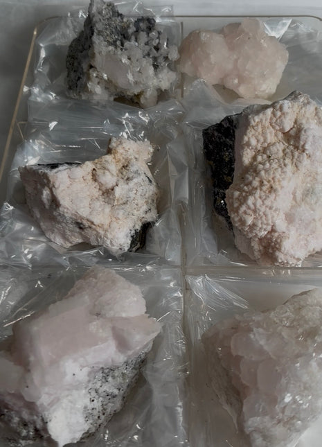 6 Pieces ! Pink Mangonocalcite Lot