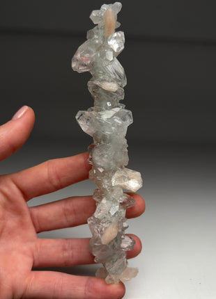 Wow ! Apophyllite with Pink Stilbite Stalactite