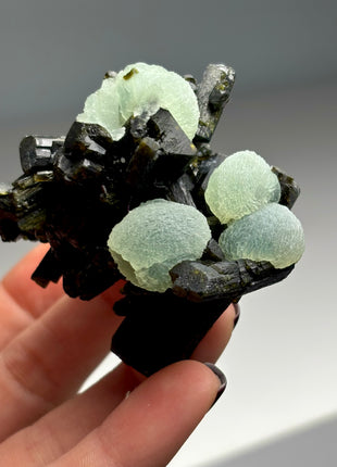 Green Prehnite with Epidote - From Mali