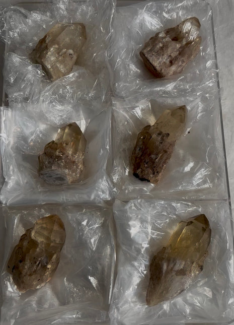 6 Pieces ! Kundalini Citrine Lot from Congo