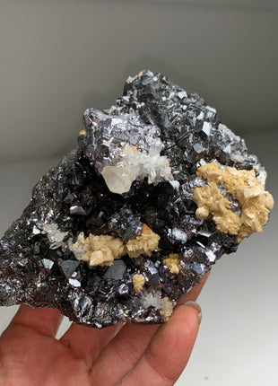 Sphalerite and Galena with Quartz, Calcite - From Trepca mine