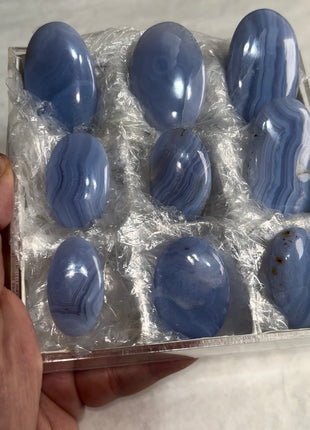 9 pieces ! Blue Lace Agate Lot