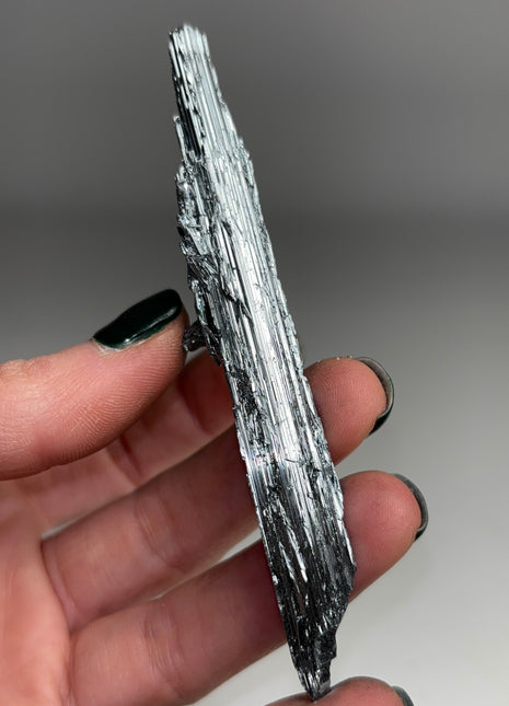 Silvery Stibnite from Wuning mine, China