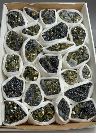 High Grade Pyrite Specimens Lot - 24 Pieces !