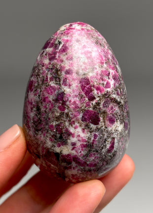 Rare ! Ruby with Biotite Quartz Egg