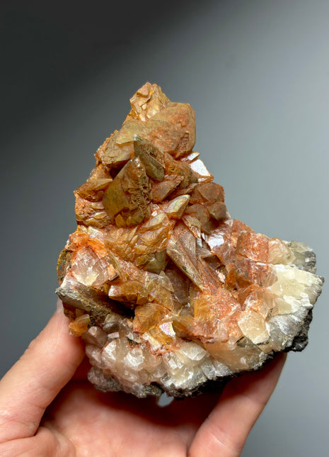 Iridescent Calcite with Chalcopyrite from Moldova