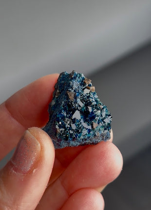 Blue Lazulite with Siderite from Rapid Creek, Canada