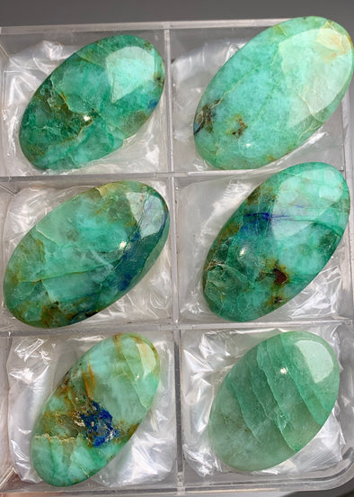 Amazing and Rare Blue Green Gem Silica Lot - 6 Pieces !