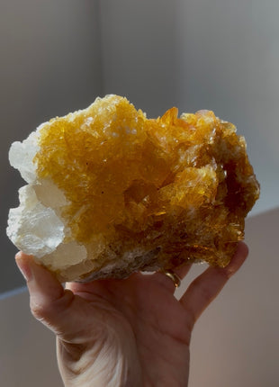 Golden Honey Selenite on Halite from Peru 💎 PM0400