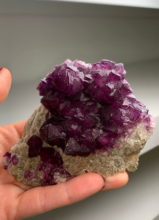 Reddish Purple Octahedral Fluorite # PM071