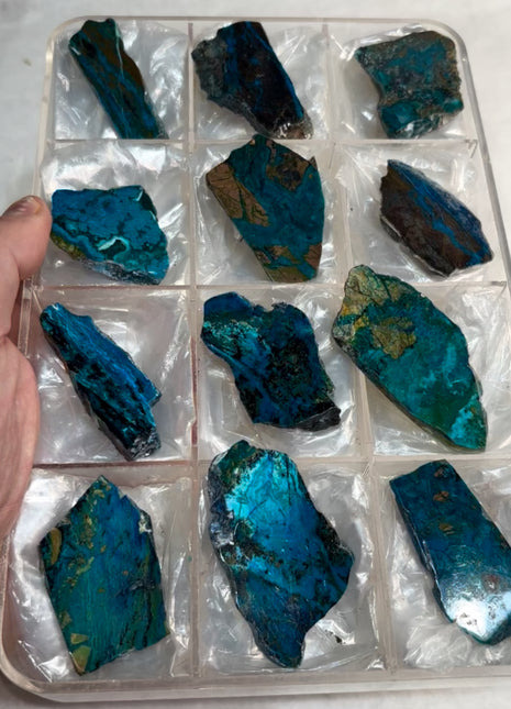 12 Pieces ! Blue Gem Silica Lot