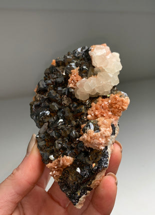 Uncommon ! Sphalerite with Pink Rhodocrosite and Calcite - From Trepca mine