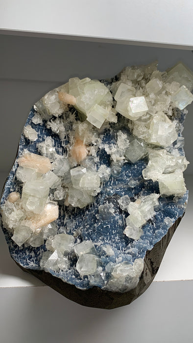 Our Finest ! Blue Chalcedony with Apophyllite