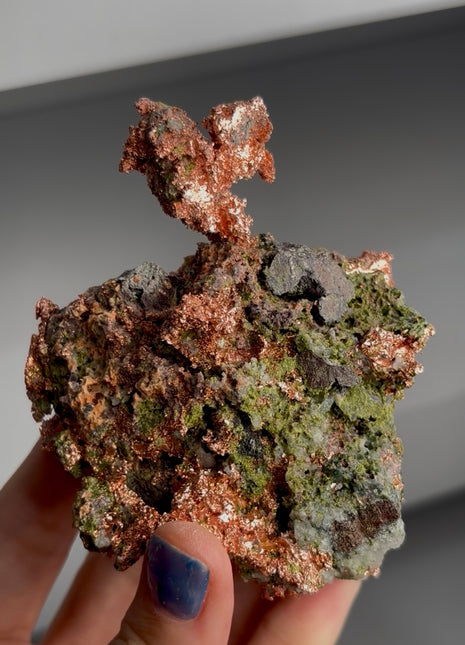 Copper Ore with Quartz and Epidote - From Keweenaw Peninsula, Michigan PM1578