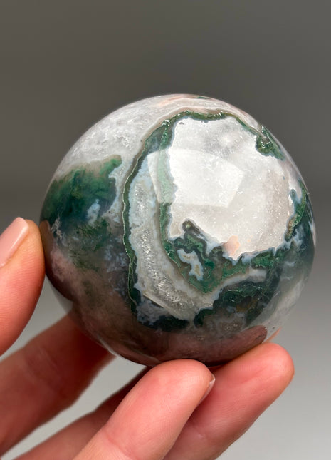 Green Moss Agate Sphere