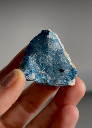 Blue Shattuckite with Quartz from Namibia