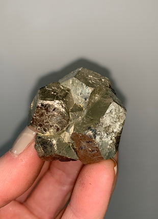 Pentadodecahedral Pyrite with Sparkly Hematite - Elba Island, Italy