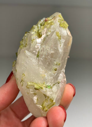 Green Tourmaline with Quartz