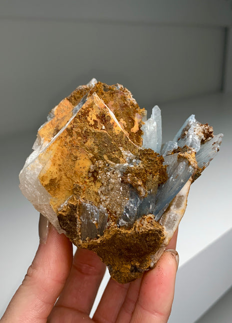 Blue Barite Specimen - From Morocco