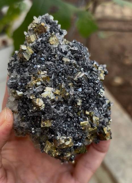 Very Shiny Pyrite with Sphalerite and Quartz