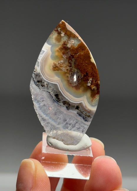 Pink Banded Flower Agate