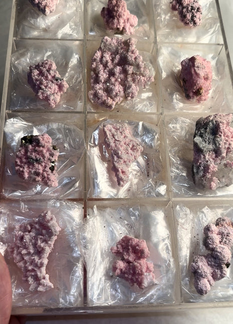 12 Pieces ! Pink Rhodocrosite with Quartz Lot