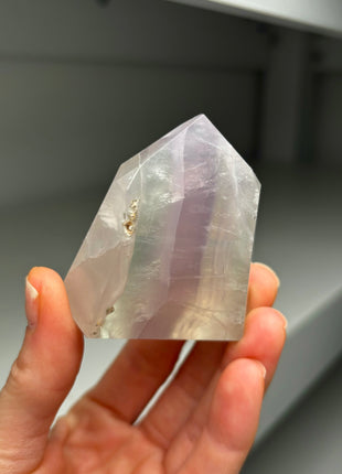 Pastel Colors ! Lavender Green Yttrium Fluorite Tower