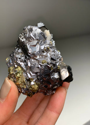 Metallic Combo ! Sphalerite with Galena, Pyrite - From Trepca mine