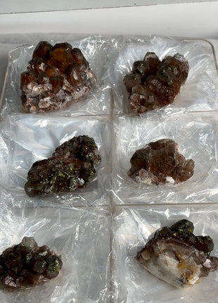 6 Pieces ! Rainbow Pyrite with Calcite Lot