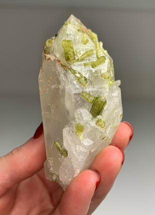 Green Tourmaline with Quartz