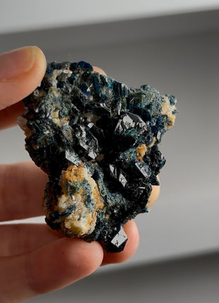 Blue Lazulite with Siderite from Rapid Creek, Canada PM0630