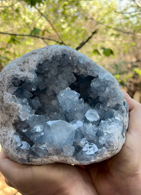 Blue Celestite Geode from Madagascar