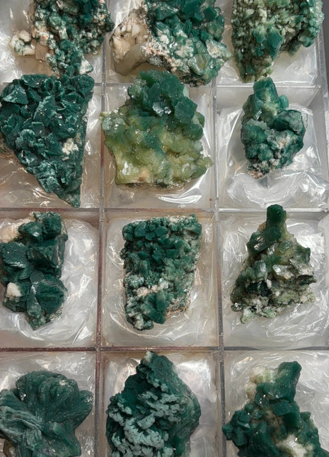 12 Pieces ! Rare Green Heulandite Specimens Lot