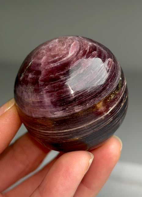 Lilac Lepidolite Sphere from Brazil