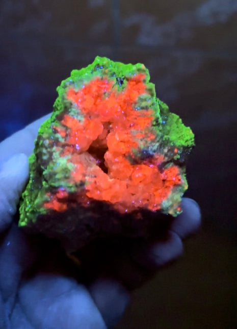 UV Watermelon Calcite Specimen from Argentina