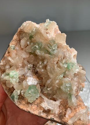 Wow !! Orange Heulandite with Green Apophyllite and Cream Stilbite Lot - 4 Pieces ✨