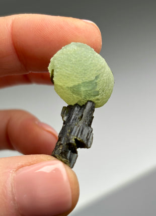 18 Pieces ! High Grade Apple Green Prehnite with Epidote Lot - From Mali