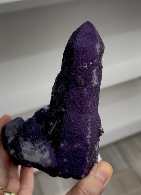 Purple Fluorite Coated Quartz
