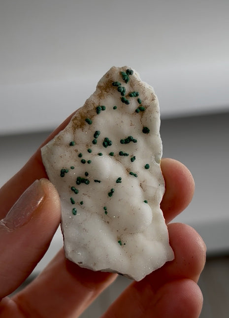 Sparkly Chalcedony with Green Malachite