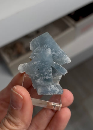 Tabular Blue Barite - From San Simon mine, Spain