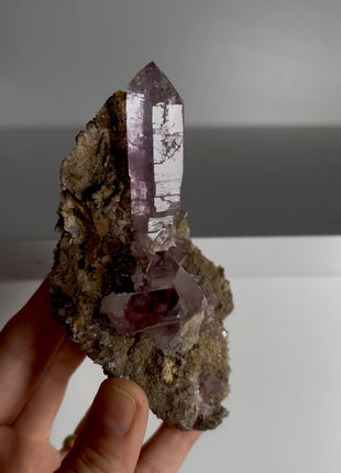 Amethyst Scepter with Druzy Matrix - From Veracruz, Mexico