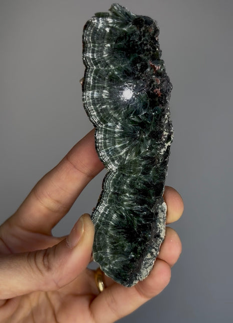 High Grade Chatoyant Green Seraphinite