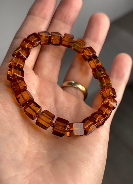 Baltic Amber Cubic Bracelet
