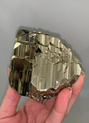 Very Lustrous Elestal Pyrite - From Huanzala, Peru