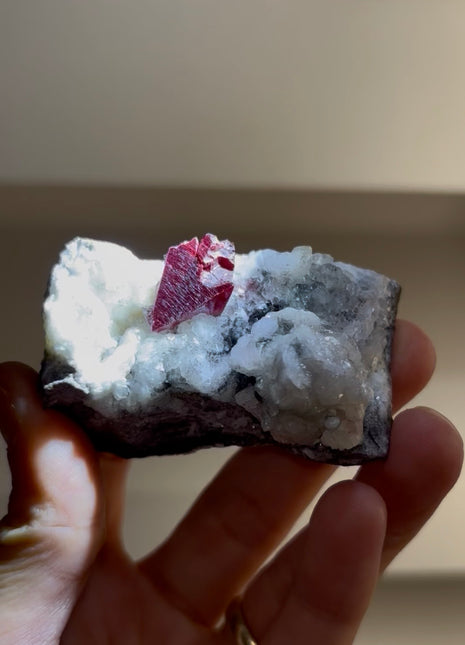 Red Cinnabar with Quartz Collection # 684