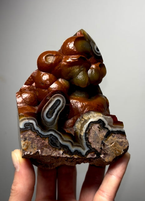 Red Crater Agate Geode