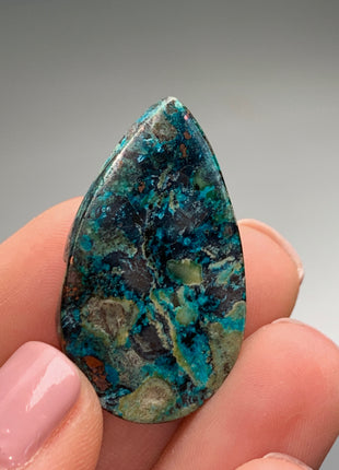 New ! Copper Ore and Blue Chrysocolla in Chalcedony ! 37.7 Carats