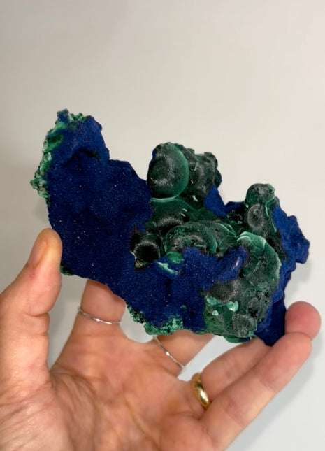 Vivid Blue Azurite with Velvety Malachite